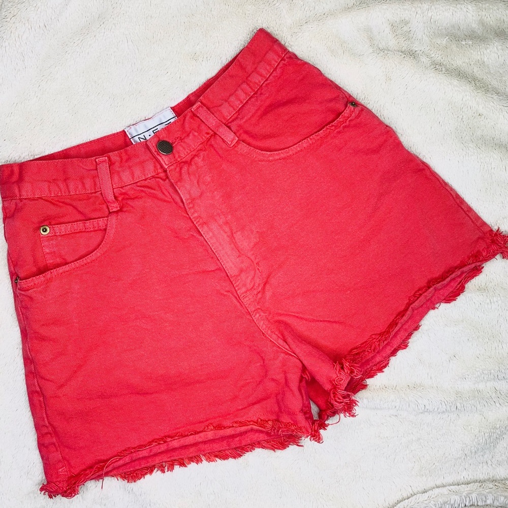 Vintage Pink High Rise Cut Off Jean Short Junior 9